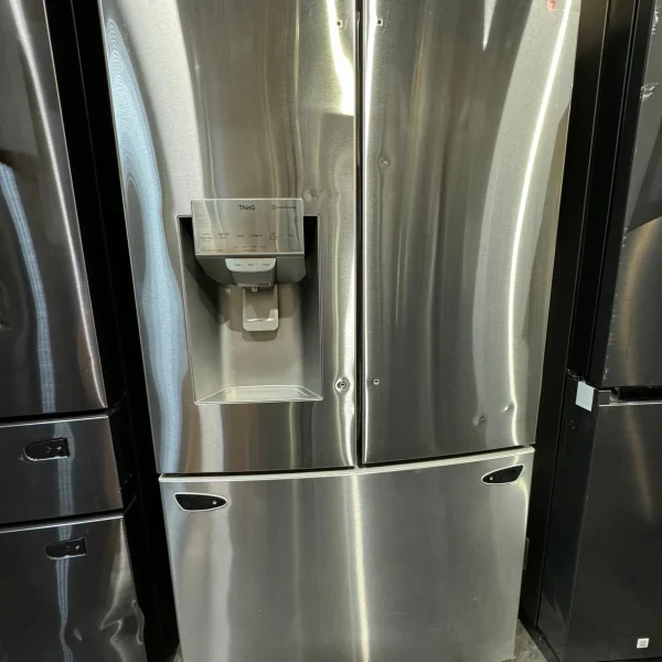 36 Inch Counter Depth Smart 3-Door French Door Refrigerator with 23.5 Cu. Ft. Capacity, Dual Ice Maker, Smart Cooling Plus™ System, Wi-Fi, Smart Diagnosis™, Sabbath Mode, ADA Compliant and ENERGY STAR®: PrintProof™ Stainless Steel <br><p style="font-size: 20px; color: #A9A9A9;">Model #LRFXC2416S</p>