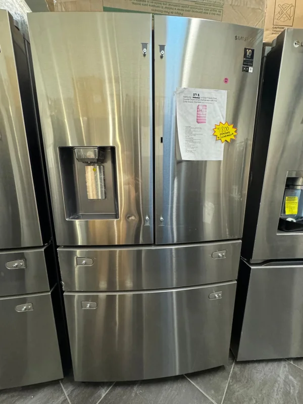 28 cu. ft. Food Showcase 4-Door French Door Refrigerator in Stainless Steel Model #RF28R7351SR