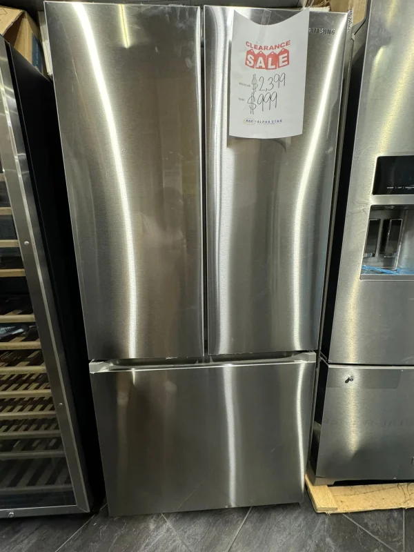 33 in. W 25 cu. ft. 3-Door French Door Smart Refrigerator in Stainless Steel with Beverage Center and Dual Ice Model #RF25C5551SR/AA