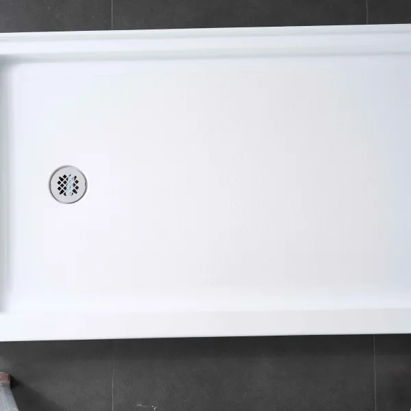 White Acrylic Shower Base 60″ <br>Item no. GS-SB6036 L