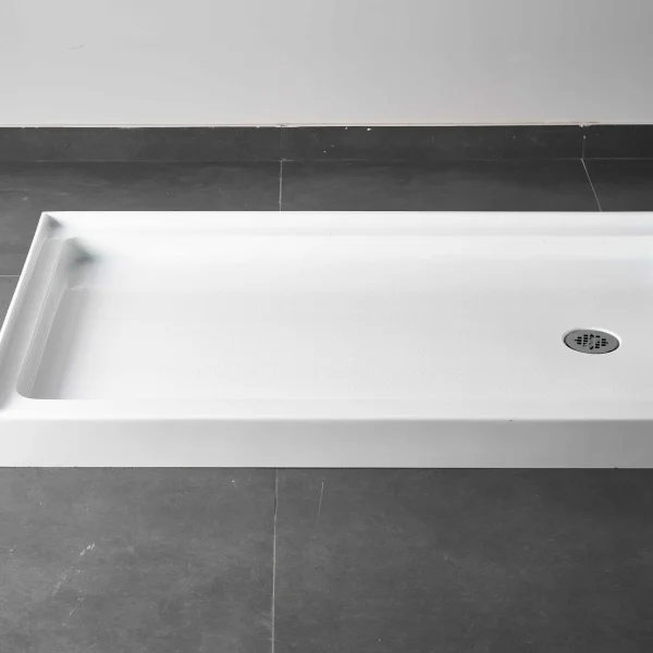 White Acrylic Shower Base 60″ <br>Item no. GS-SB6036 R