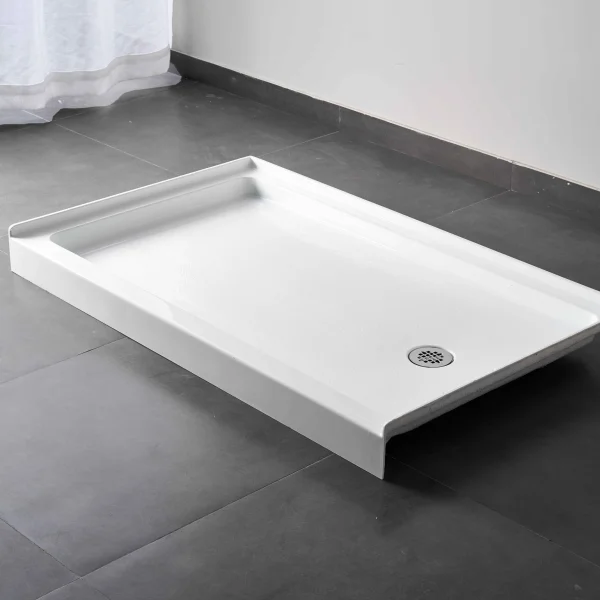 White Acrylic Shower Base 60″ <br>Item no. GS-SB6032 R