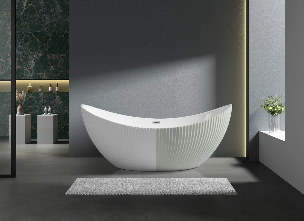 Modern Acrylic Bathtub ASE–C-4300-18 – Half Glossy & Half Colored