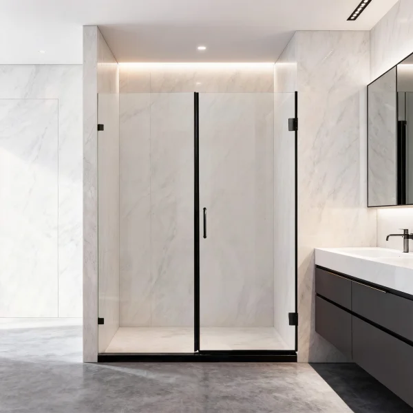Shower Door 60″ ASE-JL-191-152 Series (Black/Nickel)