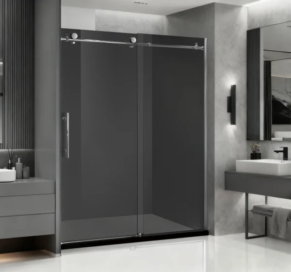 Shower Door 60″ ASE-PF-75-6076 Series (Chrome/Black/Nickel)