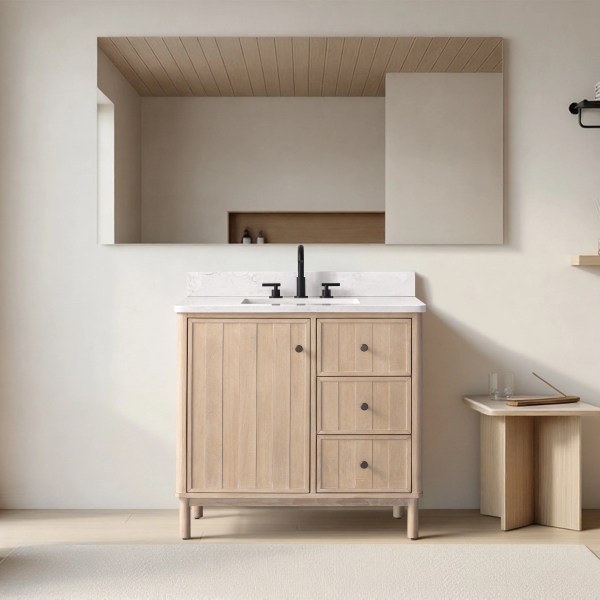 36"x22"x34" vanity with engineering stone top