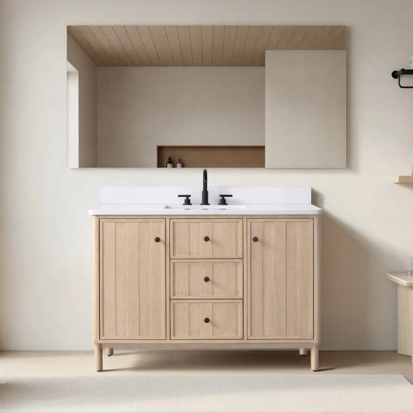 48"x22"x34" vanity with engineering stone top