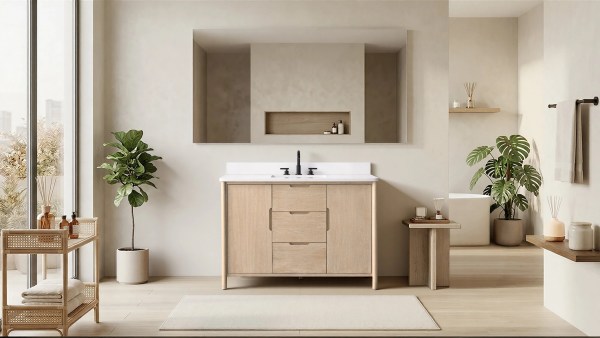 48"x22"x34" vanity with engineering stone top