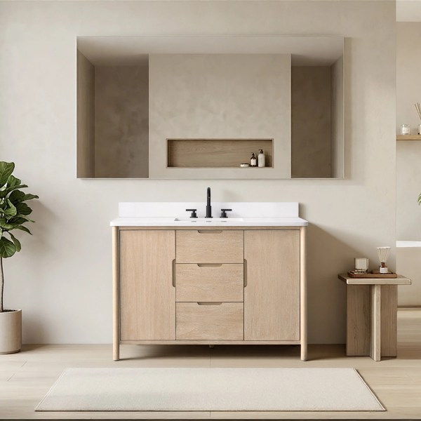 48"x22"x34" vanity with engineering stone top