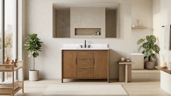 48"x22"x34" vanity with engineering stone top