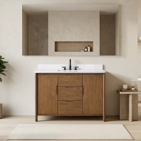 48"x22"x34" vanity with engineering stone top