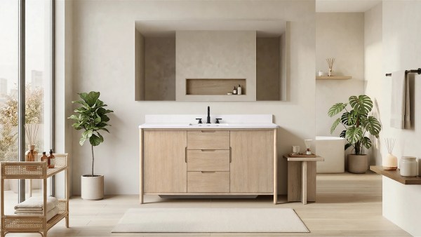 60"x22"x34" vanity with engineering stone top