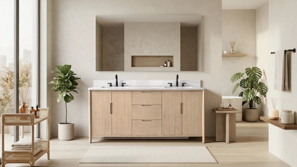 72"x22"x34" vanity with engineering stone top