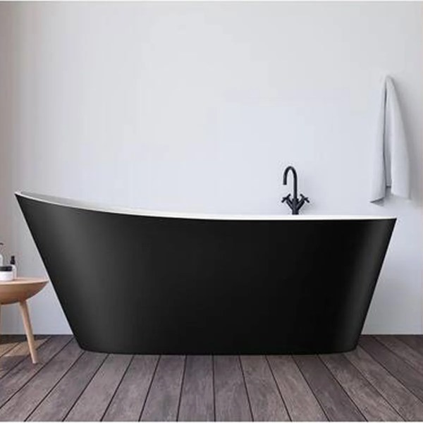 Matt Black Slipper Free Standing Acrylic Bathtub 59″ <br> Item no. 329